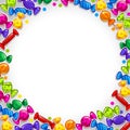 Abstract background with colorful candy stickers