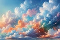abstract background of colorful clouds Royalty Free Stock Photo
