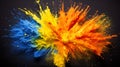 Abstract background of colorful explosions Royalty Free Stock Photo