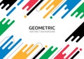 Abstract Background colorful geometric rounded rectangle vector design Royalty Free Stock Photo