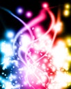 Abstract background of colorful glowing lights