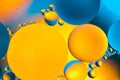 Abstract background with colorful gradient colors. Oil drops in water abstract psychedelic pattern image. Pastel colored