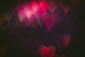 Abstract background of colorful hearts in motion Royalty Free Stock Photo