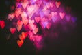 Abstract background of colorful hearts in motion Royalty Free Stock Photo