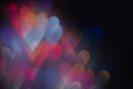 Abstract background of colorful hearts in motion Royalty Free Stock Photo