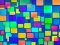 abstract background, colorful mosaic square wall, digital geometrical style with aspect field of glowing hexagons Royalty Free Stock Photo