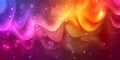 Abstract Background With Colorful Motion Lines And Bokeh Lights, Digital Wallpaper - A Colorful Smoke And Stars Royalty Free Stock Photo