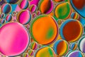 Abstract background of colorful oil drops on water Royalty Free Stock Photo