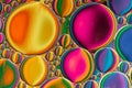 Abstract background of colorful oil drops on water Royalty Free Stock Photo