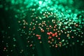 Abstract background Colorful optical fiber in green Royalty Free Stock Photo