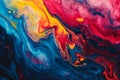 abstract background of colorful paint, with bubbles rising to the surface Royalty Free Stock Photo