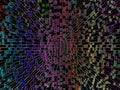 Abstract background with colorful pixelated cubes and patterns