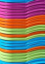 Abstract background of colorful plastic baskets Royalty Free Stock Photo