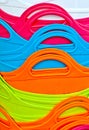 Abstract background of colorful plastic baskets Royalty Free Stock Photo