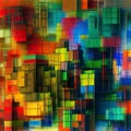 Abstract background with colorful rectangles shapes composition