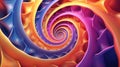 Abstract background with colorful spiral pattern fractal shapes, modern art wallpaper