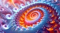 Abstract background with colorful spiral pattern fractal shapes, modern art wallpaper