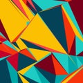 Abstract background with colorful triangles for magazines, booklets or mobile lock screen Royalty Free Stock Photo