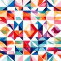 Abstract background of colorful triangles. Texture of geometric shapes. Vector illustration. AI generated Royalty Free Stock Photo