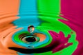 Abstract background colorful water droplet making splash Royalty Free Stock Photo