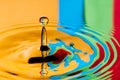 Abstract background colorful water droplet making splash Royalty Free Stock Photo