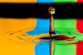 Abstract background colorful water droplet making splash Royalty Free Stock Photo