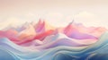 Abstract background with colorful waves. 3d rendering, 3d illustration.