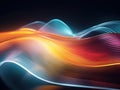 Abstract background of colourful waves of light