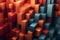 Abstract background with many colorful cubes Royalty Free Stock Photo
