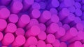 Abstract background composition with pink, vivid purple neon tubes cylinders in perspective. Neon gradient. Futuristic digital