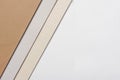 abstract background concept with pattern of earth tones colour paper, layers of blank brown paper and white, cream colour, beige Royalty Free Stock Photo
