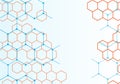 Abstract background with connect hexagons. Vector illustration