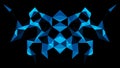 Abstract background with connecting dots and lines. Futuristic background made of triangles. Network connection Royalty Free Stock Photo