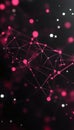 Abstract Background With Connecting Dots And Lines. Network Connection, Plexus Effect. 3D Rendering. Royalty Free Stock Photo