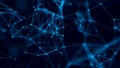 Abstract background with connecting dots and lines. Network connection structure. 3D rendering Royalty Free Stock Photo