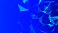 Abstract background with connecting dots and lines. Network connection structure. Plexus effect. 3d. Royalty Free Stock Photo