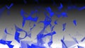Abstract background with connecting dots and lines. Network connection structure. Plexus effect. 3d rendering. Royalty Free Stock Photo