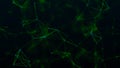 Abstract background with connecting dots and lines. Network connection structure. Plexus effect. 3d Royalty Free Stock Photo