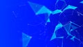 Abstract background with connecting dots and lines. Network connection structure. Plexus effect. 3D vector illustration Royalty Free Stock Photo