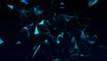 Abstract background with connecting dots and lines. Network connection structure. Plexus effect. 3d Vector illustration. Royalty Free Stock Photo