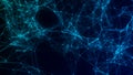 Abstract background with connecting dots and lines. Network connection structure. Plexus effect. 3d Vector illustration. Royalty Free Stock Photo