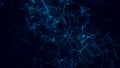 Abstract background with connecting dots and lines. Network connection structure. Plexus effect. 3d Vector illustration. Royalty Free Stock Photo