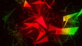 Abstract background with connecting dots and lines. Network connection structure. Plexus effect. 3d Vector illustration. Royalty Free Stock Photo