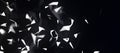 Abstract background with connecting dots and lines. Network connection structure. Plexus effect. 3d Widescreen. Royalty Free Stock Photo