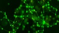 Abstract background with connecting dots and lines. Network connection structure. Plexus effect. 3d Vector illustration. Royalty Free Stock Photo