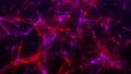Abstract background with connecting dots and lines. Network connection structure. Plexus effect. 3d Vector illustration. Royalty Free Stock Photo
