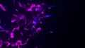 Abstract background with connecting dots and lines. Network connection structure. Plexus effect. 3d Vector illustration. Royalty Free Stock Photo