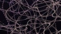 Abstract background with connecting dots and lines. Neural connections. Network connection structure. Weave effect. 3D Abstract Royalty Free Stock Photo