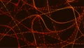 Abstract background with connecting dots and lines. Neural connections. Network connection structure. Weave effect. 3D Abstract Royalty Free Stock Photo