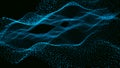 Abstract background with connecting dots and lines. Technology background. Network connection structure. Plexus effect. 3D Royalty Free Stock Photo